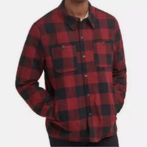 NEW| GH Bass & Co Men's Wool Lined Jacket | size: Small adult |black& red